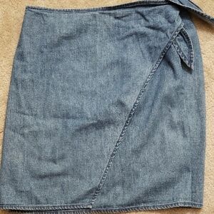 Vintage GAP Denim Wrap Mini Skirt, Size S, 100% Cotton, Blue